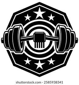 Gym logo icon vector silhouette