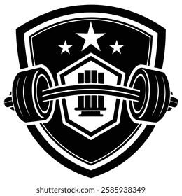 Gym logo icon vector silhouette