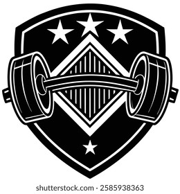 Gym logo icon vector silhouette