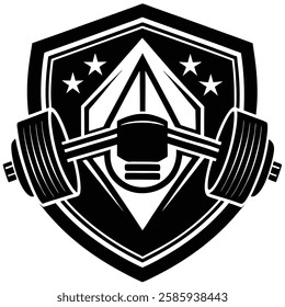 Gym logo icon vector silhouette