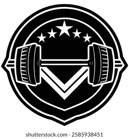 Gym logo icon vector silhouette