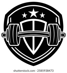 Gym logo icon vector silhouette