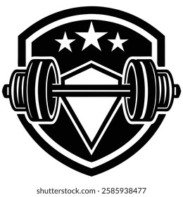 Gym logo icon vector silhouette