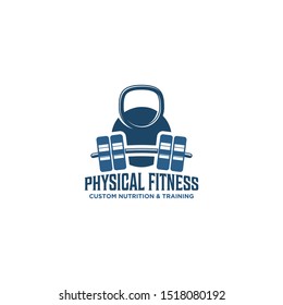 Gym logo with kettleball icon