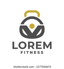 gym logo with letter V. for fitness center logo or any business related to gym, fitness and sport.