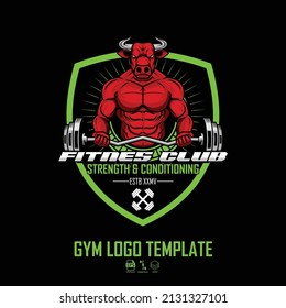 GYM LOGO TEMPLATE READY FORMAT EPS 10