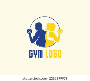 GYM Logo vector illustration isolated background fitness club logo gym trainer logo 