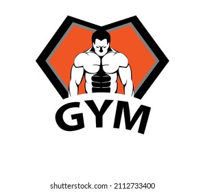 logotipo de gimnasio, logotipo muscular, diseño de logotipo creativo moderno