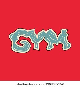 Gym logotype with abstract design