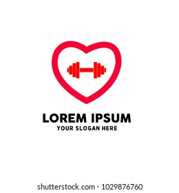 Gym Love Logo Template