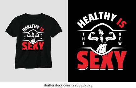 Gym Lover t-shirt design with bodybuilders illustration