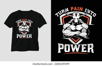 Gym Lover t-shirt design with bodybuilders illustration