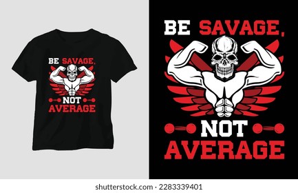 Gym Lover t-shirt design with bodybuilders illustration