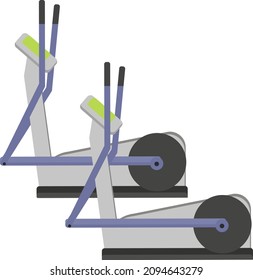 Gym machine cycle, illustration, vector on a white background.