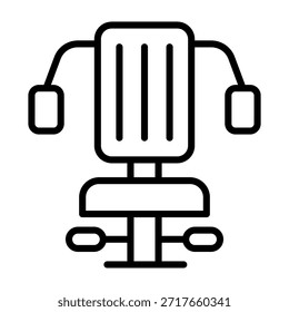 Gym Machine Icon Line Style Vector Illustration
