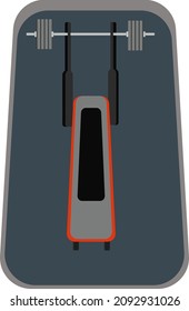 Gym machine, illustration, vector on a white background.