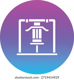 Ícone de vetor de Máquina de Ginástica. Pode ser usado para impressão, aplicativos móveis e da Web.