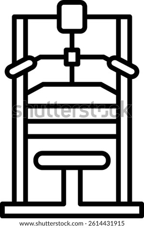Gym Machinevector illustration line icon icons design