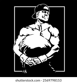 GYM man character vector file