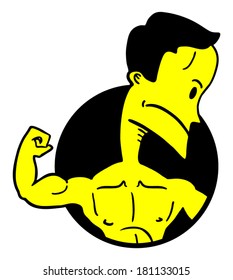 Gym man icon