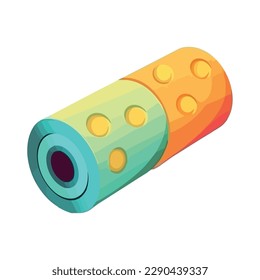 gym mat roll with circles icon