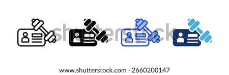Gym Membership Icon Collection With Multiple Styles