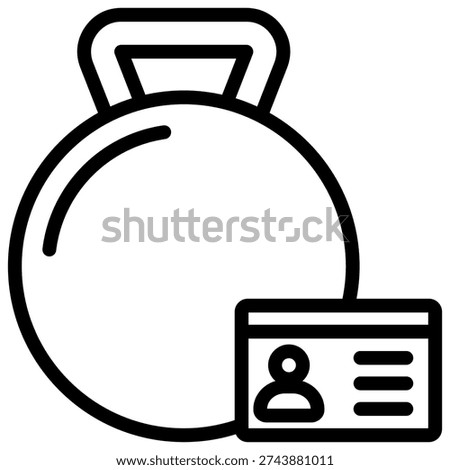 Gym Membership Icon Element For Design