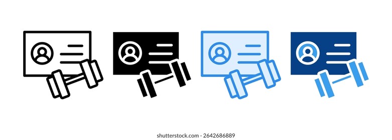 Gym Membership Icon Set Multiple Style Collection