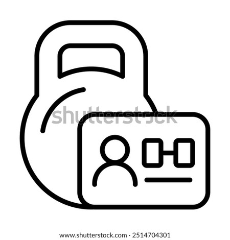 Gym Memberships icon line vector illustration