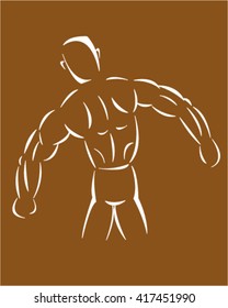 Gym men vector art