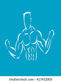 Gym men vector art