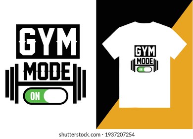 Modo Gimnasio En diseño de camisetas tipográficas