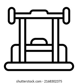 Gym motion icon outline vector. Workout fitness. Sport training