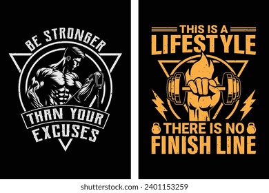 Gym motivational quote with grunge effect and barbell. Workout inspirational Poster. Vector design for gym, textile, posters, t-shirt, cover, banner, cards, cases etc.