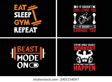 Gym motivational quote with grunge effect and barbell. Workout inspirational Poster. Vector design for gym, textile, posters, t-shirt, cover, banner, cards, cases etc.