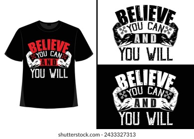 Gym motivational quote with grunge effect and barbell t-shirt design. Workout, inspirational, Poster, Vector design for gym textile,  tshirt, cover, banner, cards cases
