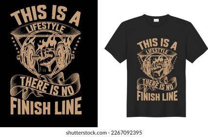 Gym motivational quote Vector graphics T shirt design. inspirational typography, fitness  Grunge effect and barbell. Print fort-shirt, card, poster, gift, Greeting Card, textile,  black background.
