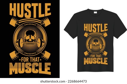 Gym motivational quote Vector graphics T shirt design. inspirational typography, fitness  Grunge effect and barbell. Print fort-shirt, card, poster, gift, Greeting Card, textile,  black background.
