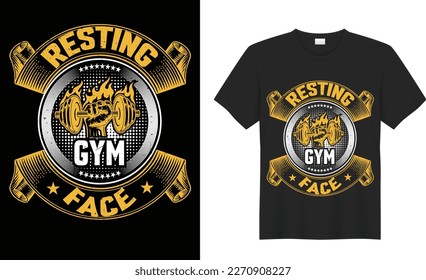 Gym motivational quote Vector graphics T shirt design. inspirational typography, fitness  Grunge effect and barbell. Print fort-shirt, card, poster, gift, Greeting Card, textile,  black background.