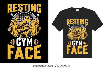 Gym motivational quote Vector graphics T shirt design. inspirational typography, fitness  Grunge effect and barbell. Print fort-shirt, card, poster, gift, Greeting Card, textile,  black background.
