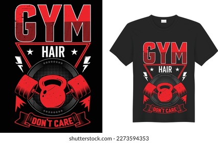Gym motivational quote Vector graphics T shirt design. inspirational typography, fitness  Grunge effect and barbell. Print fort-shirt, card, poster, gift, Greeting Card, textile,  black background.