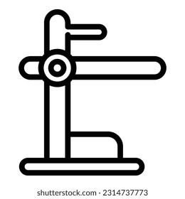 Gym muscle equipment icon outline vector. Training workout. Cardio weight