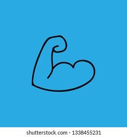gym muscles icon vector