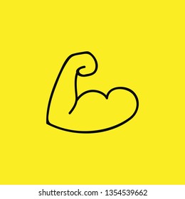 gym muscles icon vector