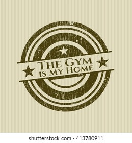 The Gym is My Home rubber stamp