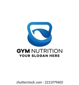 Gym Nutrition Gradient Logo Template