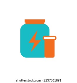 gym nutrition protein vector icon fitness and health