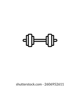 Gym outline icon with white background