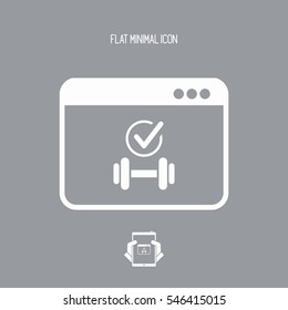 Gym page - Vector icon for computer website or application