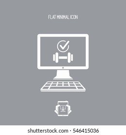 Gym page - Vector icon for computer website or application